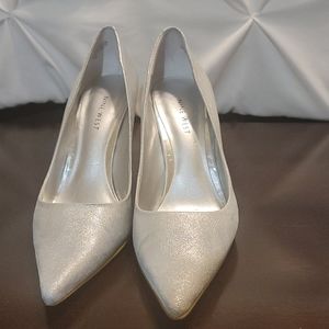 Silver Leather Nine West Heels